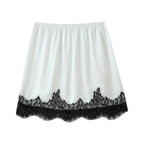 Women's One-Shoulder Lace Top & Mini Skirt Two-Piece Set