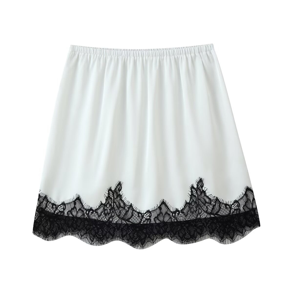Women's One-Shoulder Lace Top & Mini Skirt Two-Piece Set