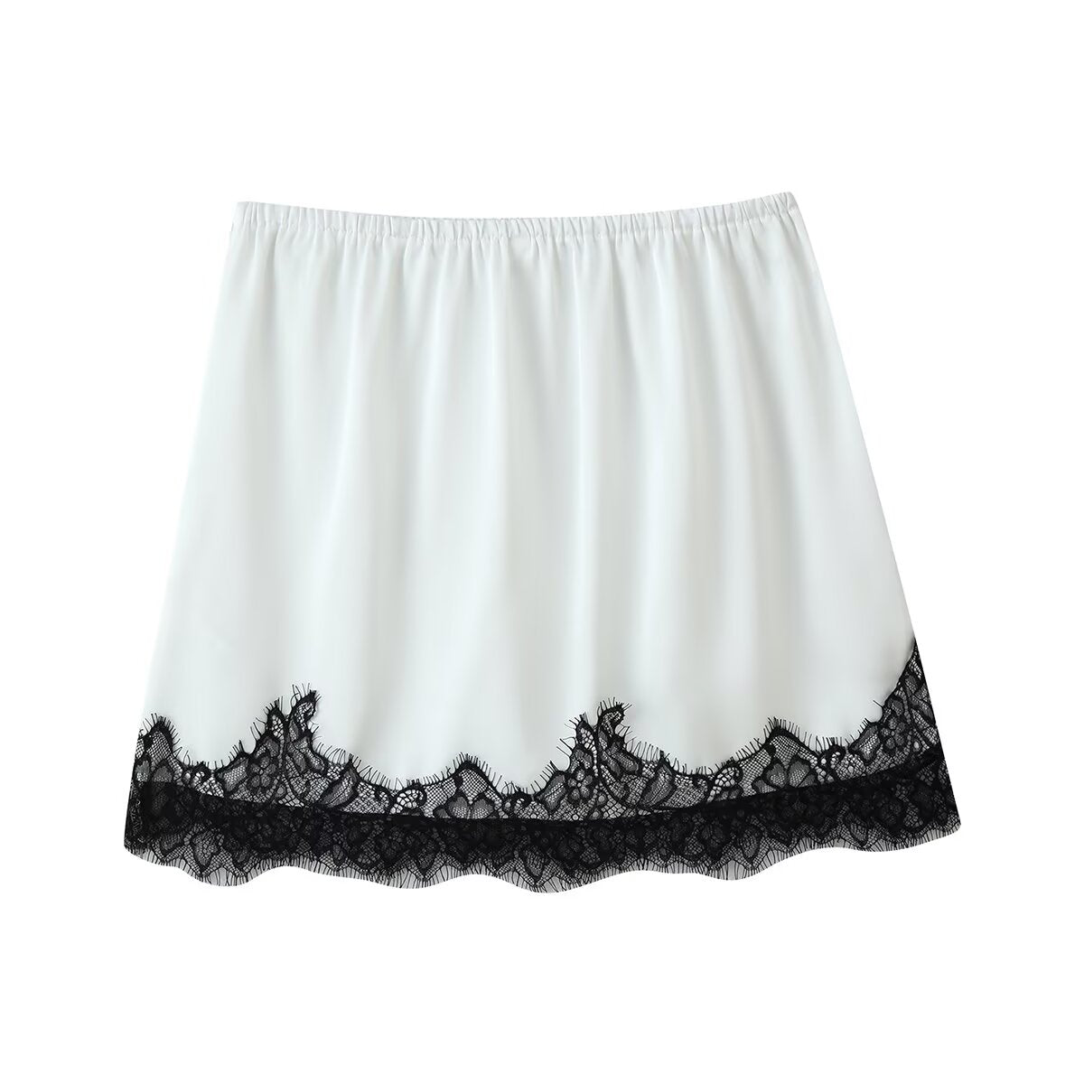 Women's One-Shoulder Lace Top & Mini Skirt Two-Piece Set