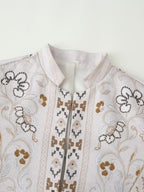 Women's Printed Stand-Collar Jacket
