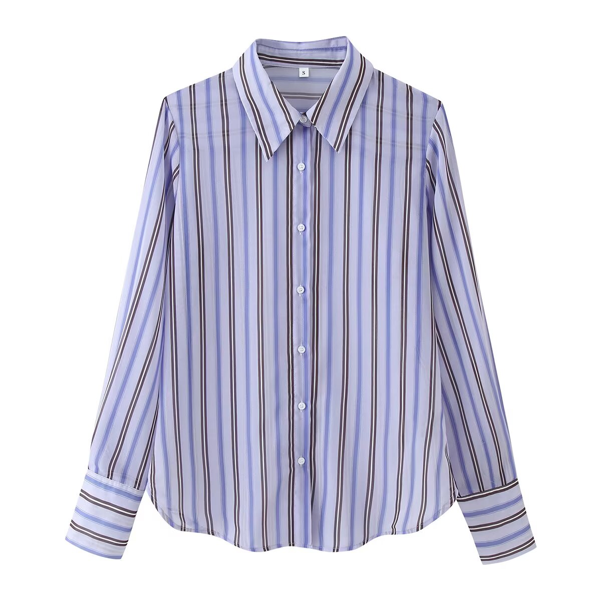 Women's Striped Shirt And Trousers Set