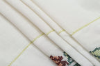 Women's Striped Embroidered Straight-Leg Trousers