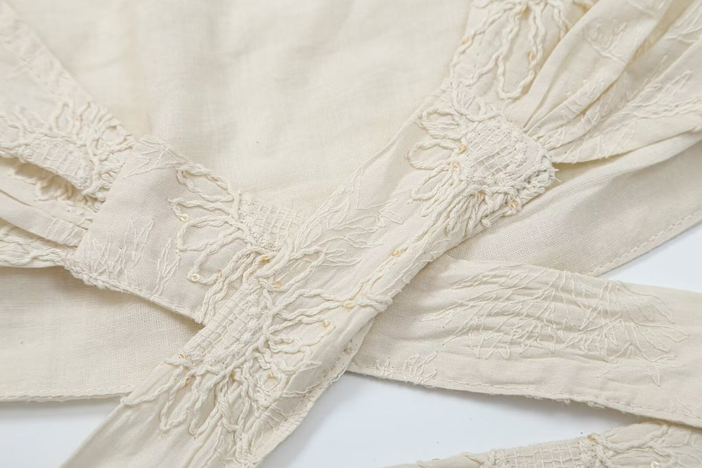 Women's Sequin Embroidered Top & Bloomers Set