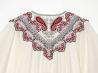 Women's Floral Embroidered V-Neck Midi Dress