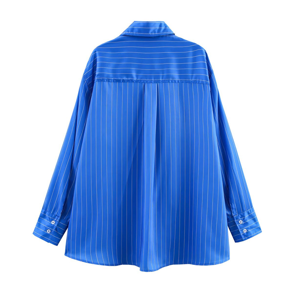 Women's Striped Shirt & Drawstring Pants Set