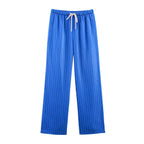 Women's Striped Shirt & Drawstring Pants Set