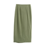 Women's Buckle-Detail Top & Midi Skirt Set