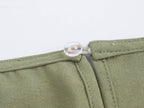 Women's Buckle-Detail Top & Midi Skirt Set