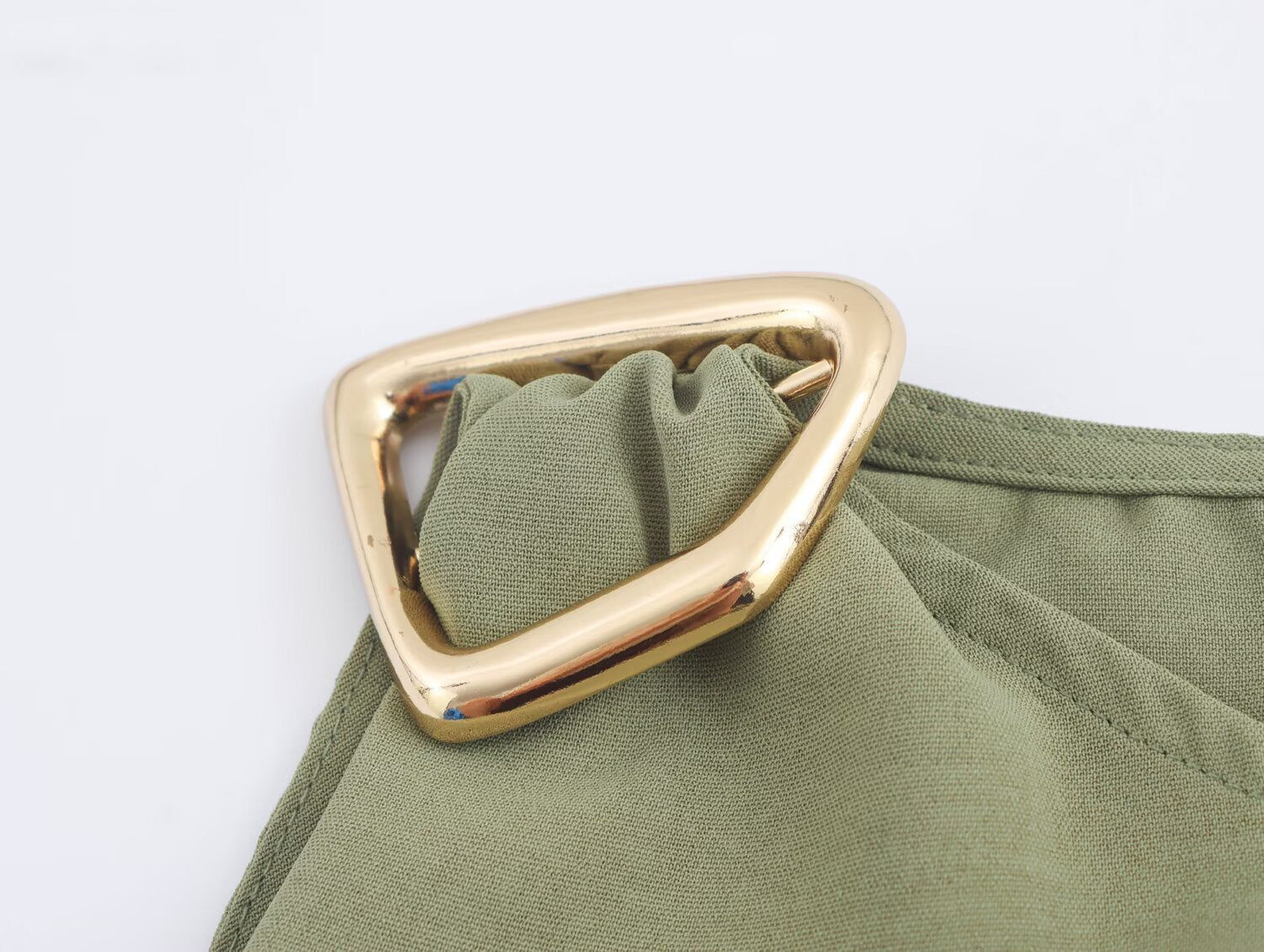 Women's Buckle-Detail Top & Midi Skirt Set