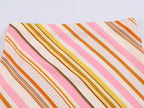 Women's Striped Satin Textured Midi Skirt