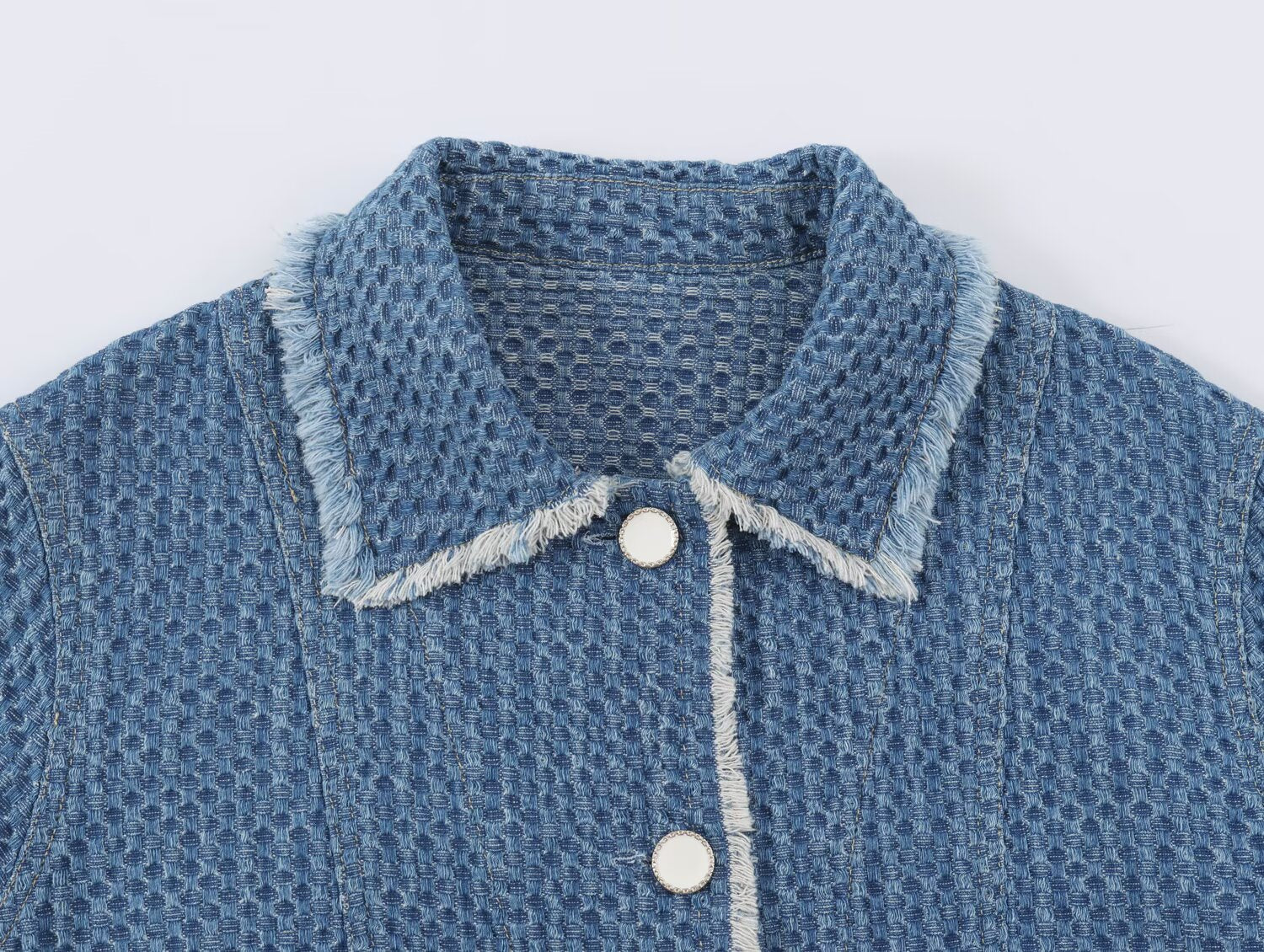 Women's Frayed-Hem Denim Jacket