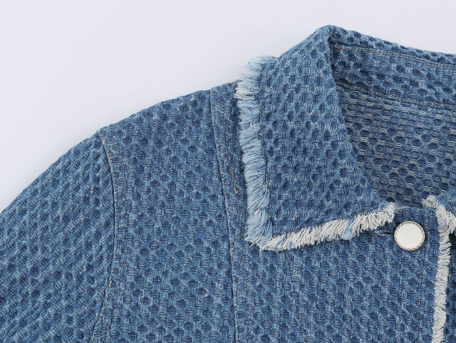 Women's Frayed-Hem Denim Jacket