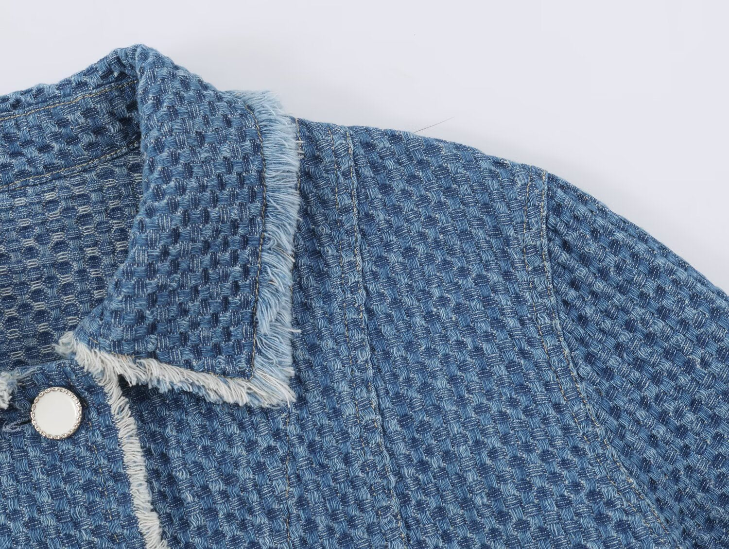 Women's Frayed-Hem Denim Jacket
