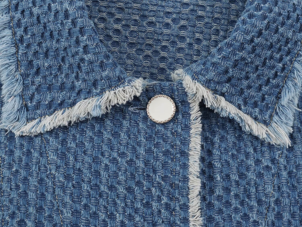 Women's Frayed-Hem Denim Jacket