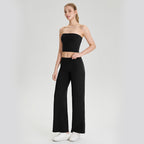 Women's Strapless Workout Top & Yoga Pants Set