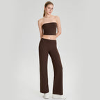 Women's Strapless Workout Top & Yoga Pants Set