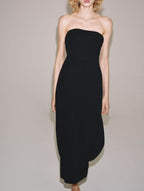 Women's Strapless A-Line Midi Dress