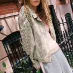 Women's Plaid Bomber Jacket
