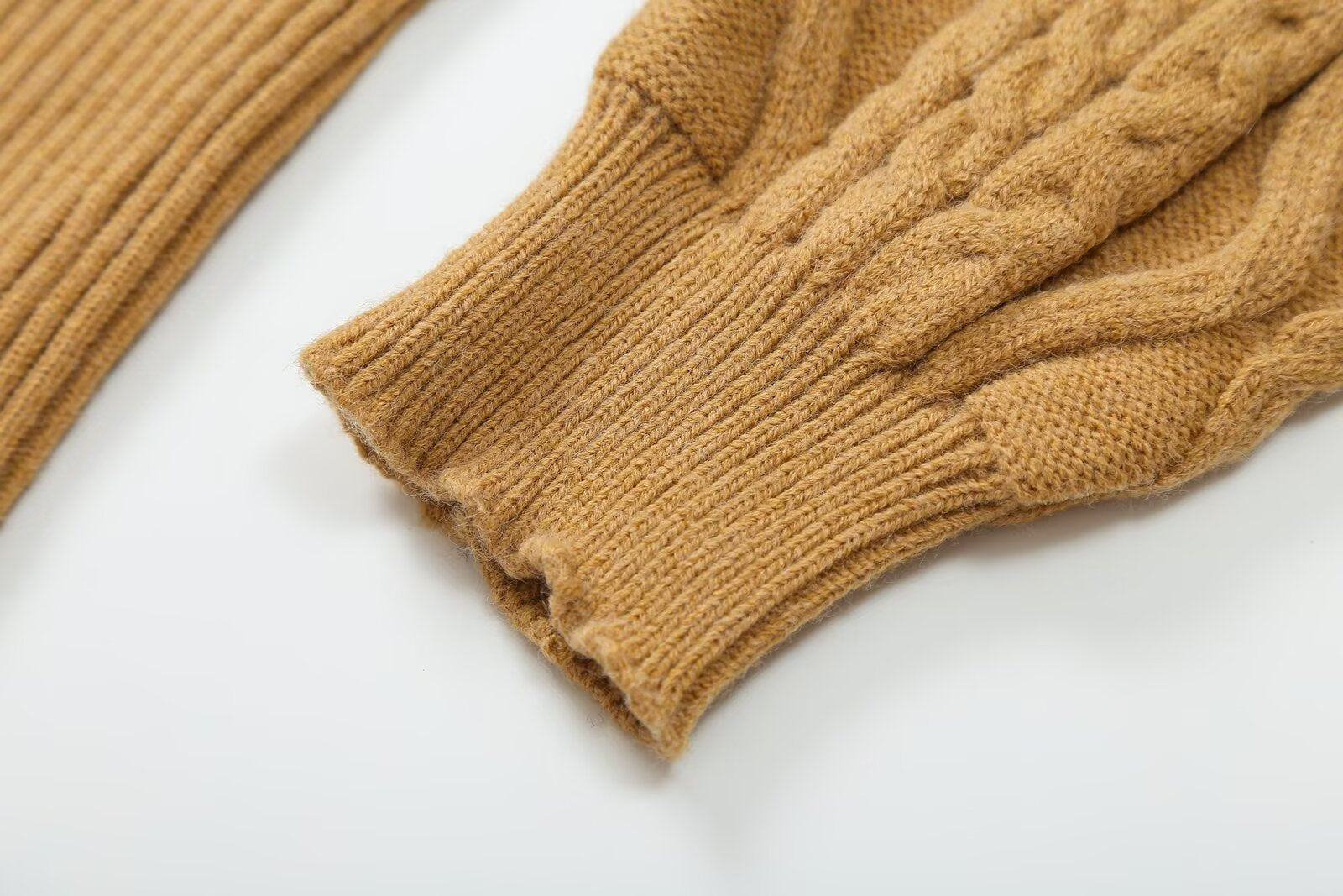 Women's Off Shoulder Beige Long Sleeve Pullover Women Autumn Loose Cable Knit Sweater Gentle Korean All Matching Top