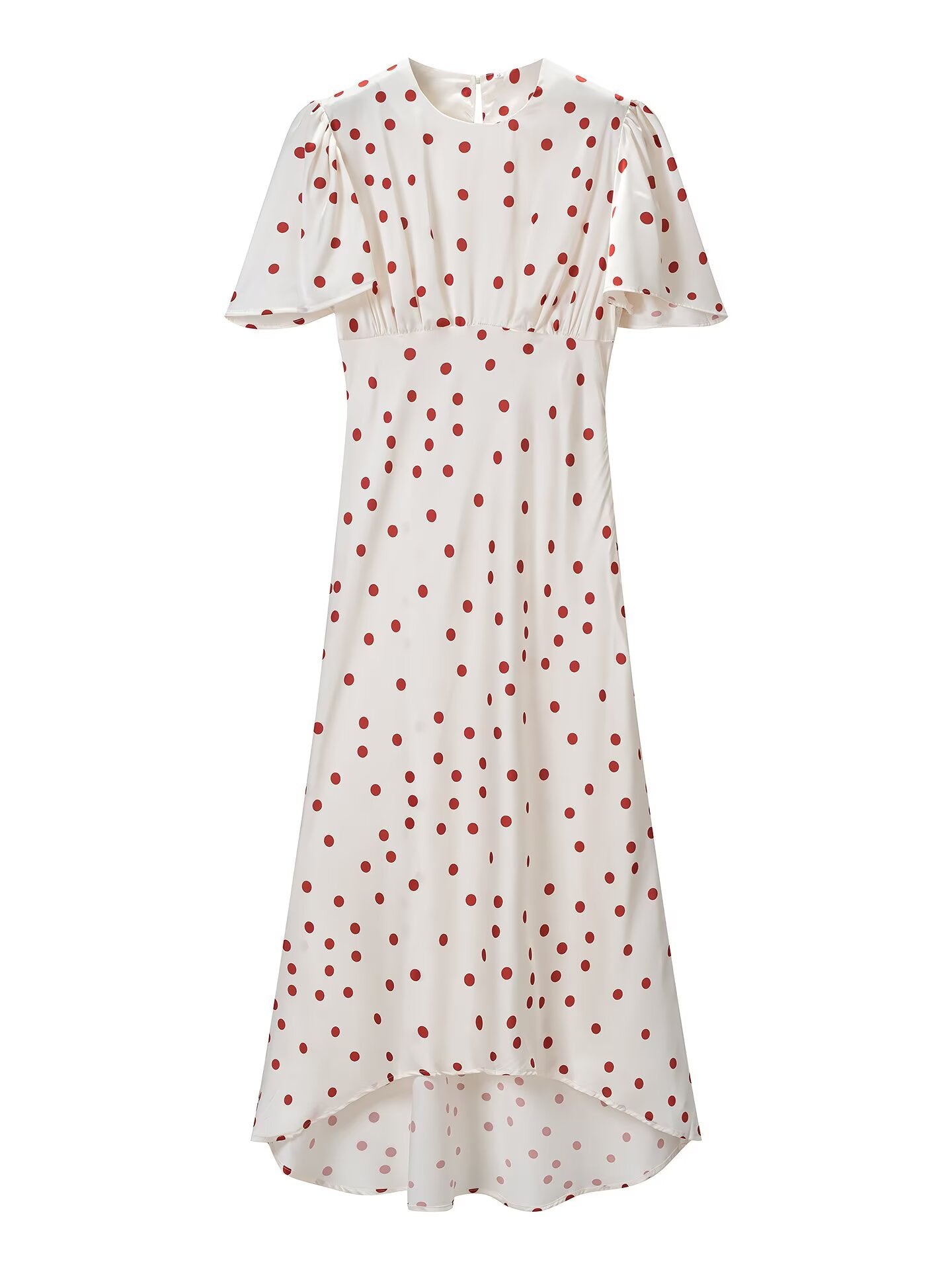 Women's Polka Dot Flutter Sleeve Mini Dress