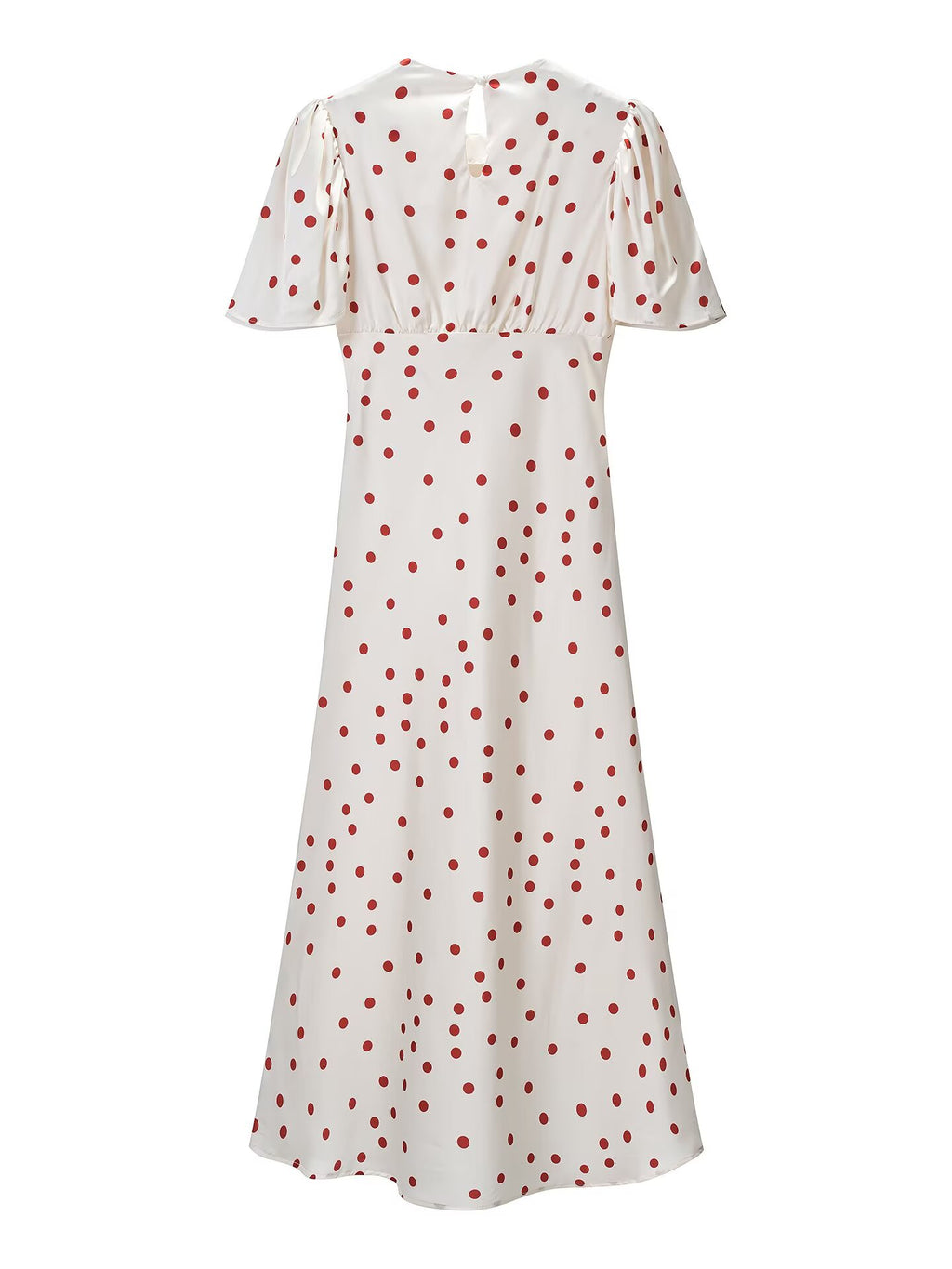 Women's Polka Dot Flutter Sleeve Mini Dress