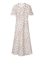 Women's Polka Dot Flutter Sleeve Mini Dress