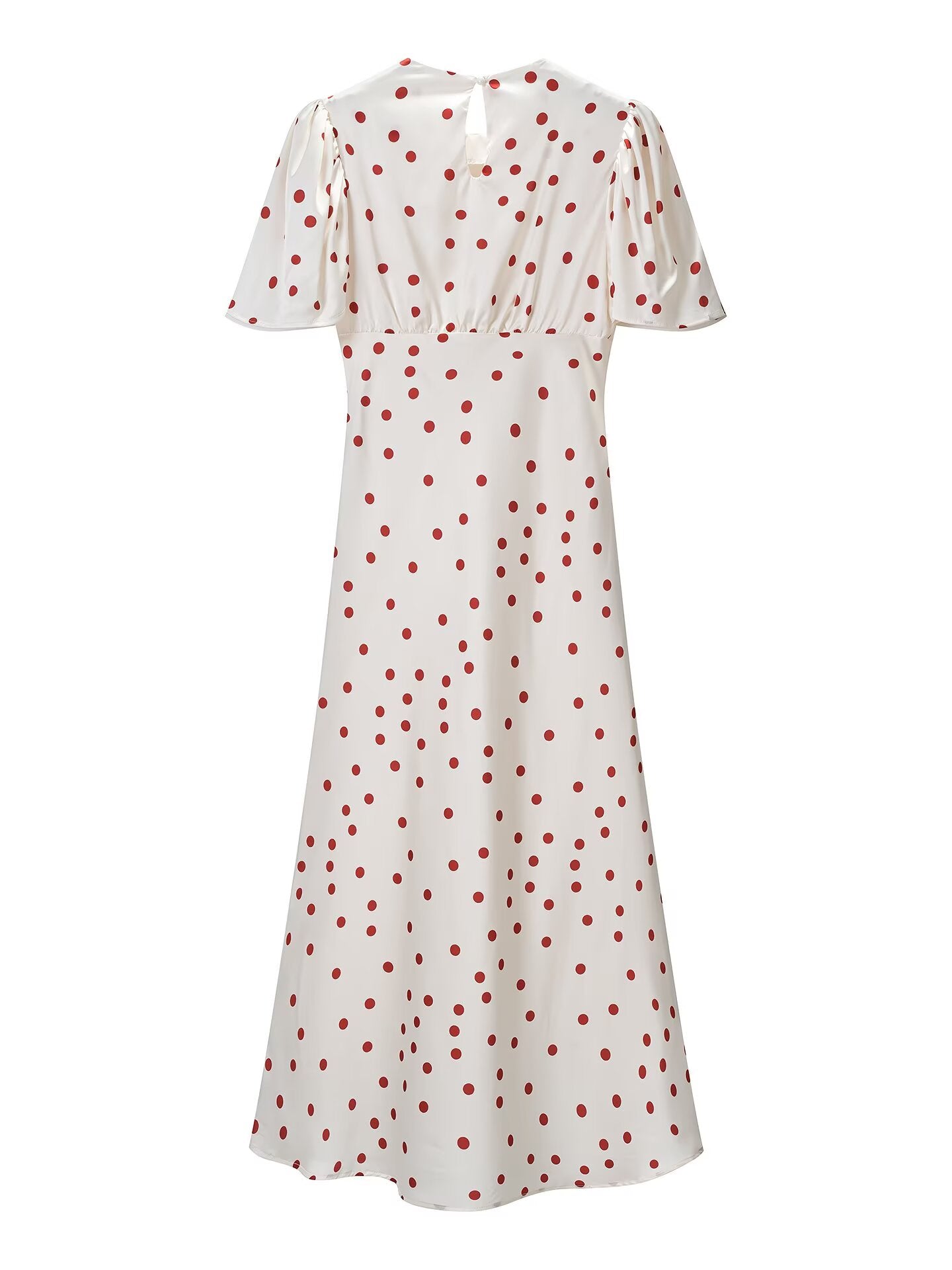 Women's Polka Dot Flutter Sleeve Mini Dress