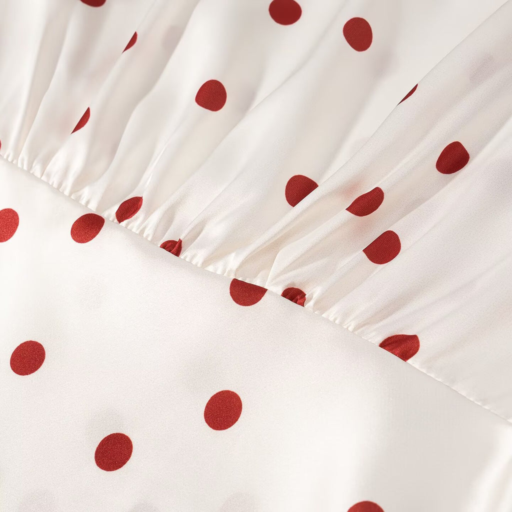 Women's Polka Dot Flutter Sleeve Mini Dress