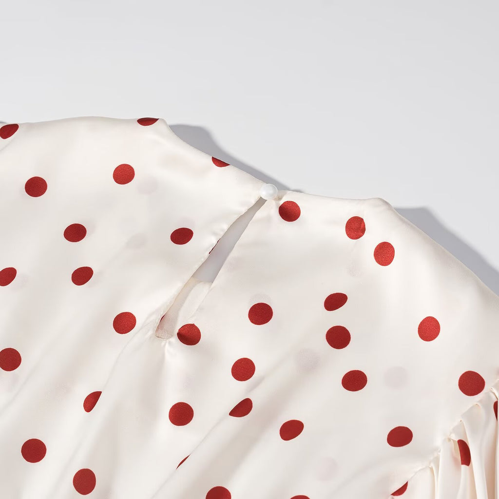 Women's Polka Dot Flutter Sleeve Mini Dress