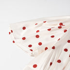 Women's Polka Dot Flutter Sleeve Mini Dress