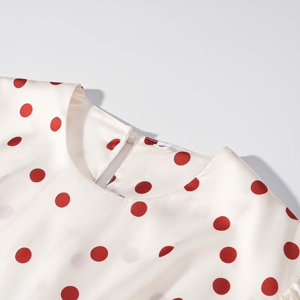 Women's Polka Dot Flutter Sleeve Mini Dress