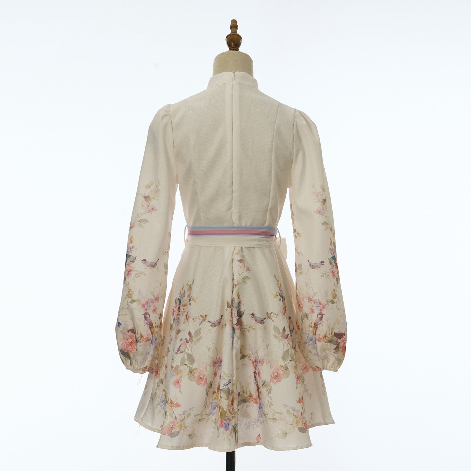 Women's Floral Print Long Sleeve Mini Dress
