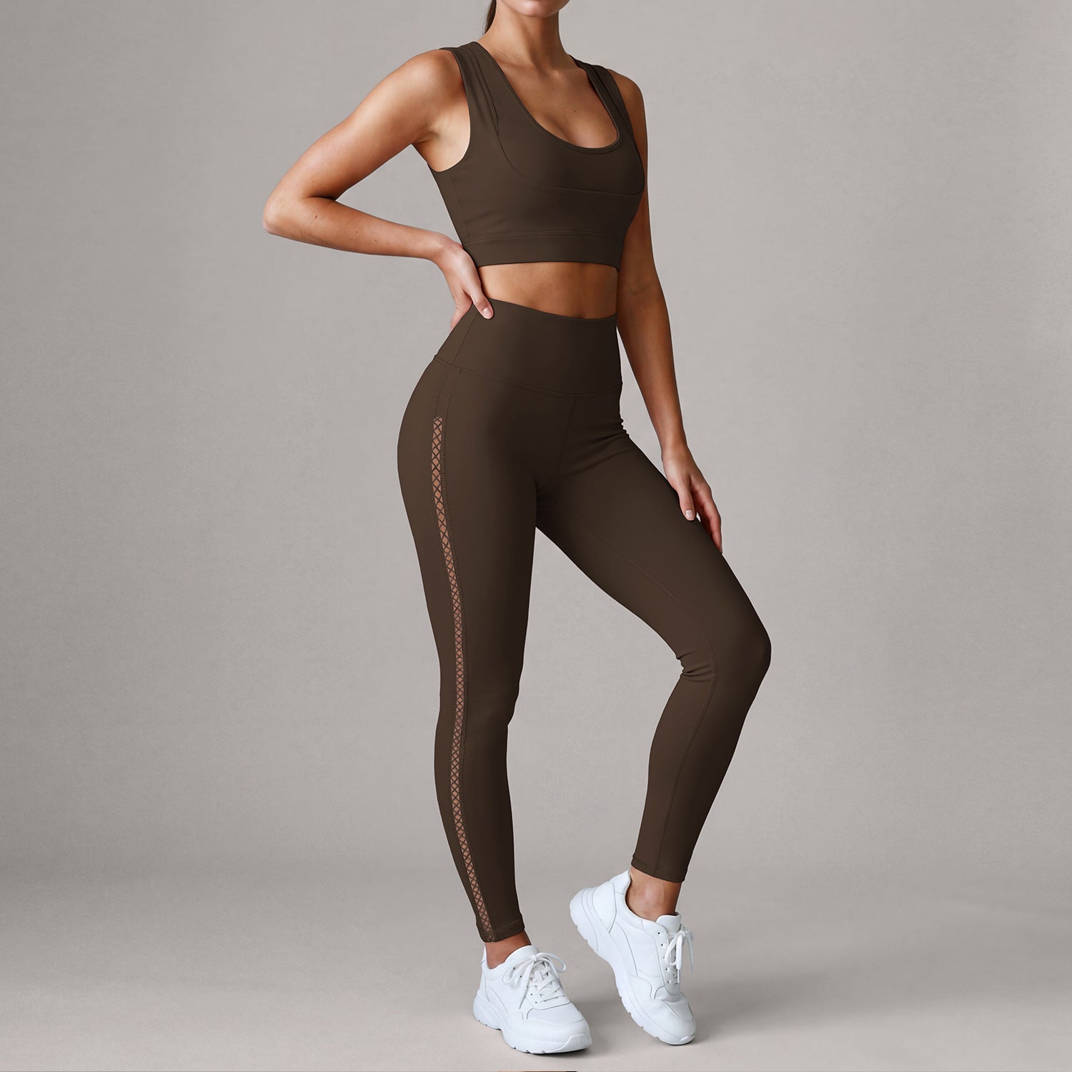 Women's High-Waist Pilates Vest & Ankle Pants Set