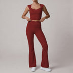 Women's Padded Sports Vest & Bootcut Pants Set