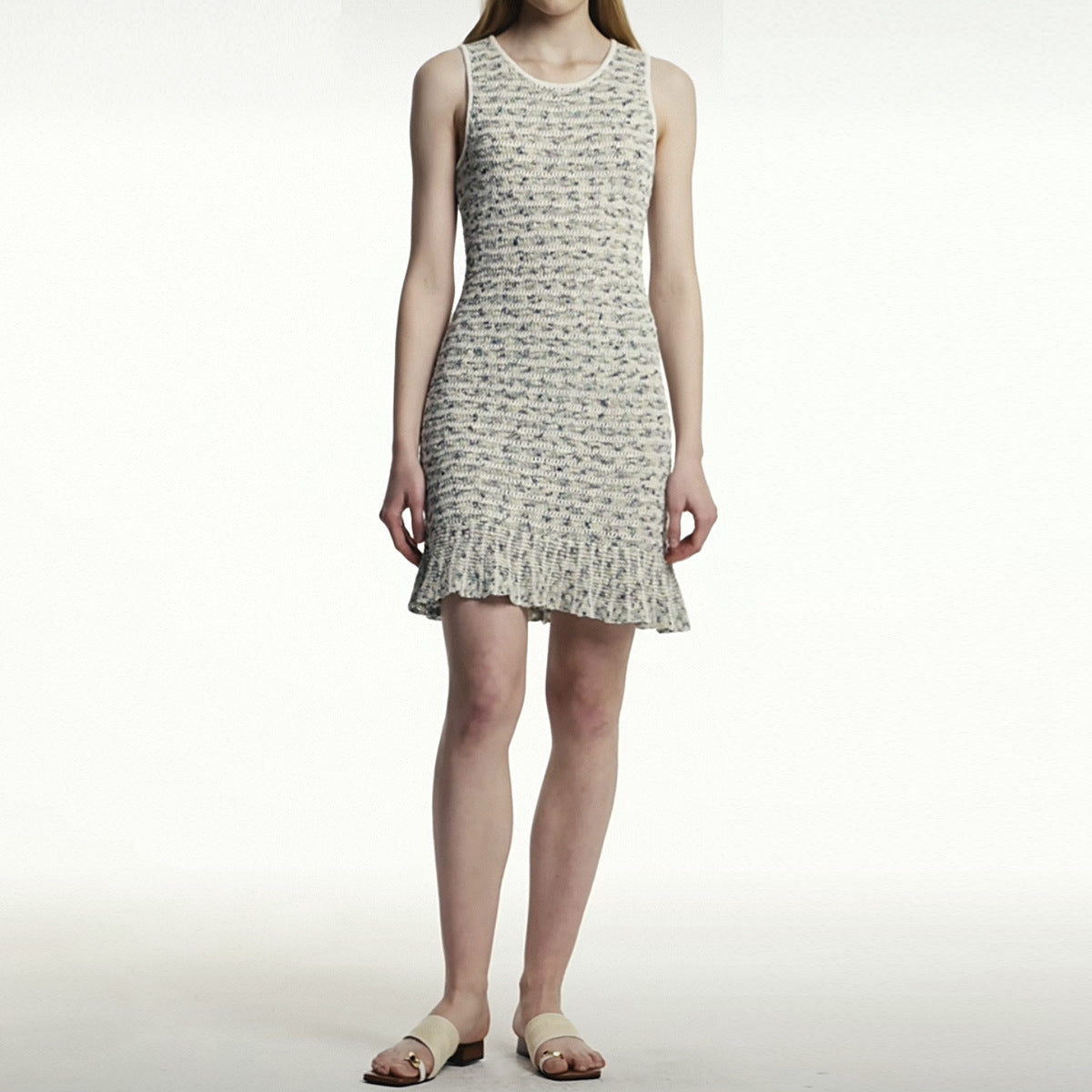 Women's Striped Sleeveless Knit Mini Dress