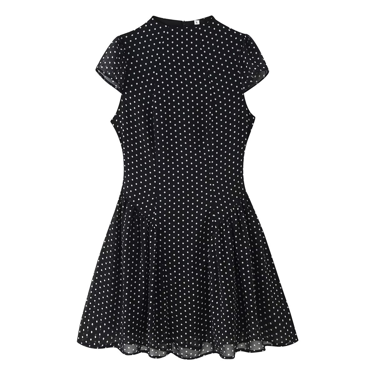 Women's Polka Dot Fitted Mini Dress