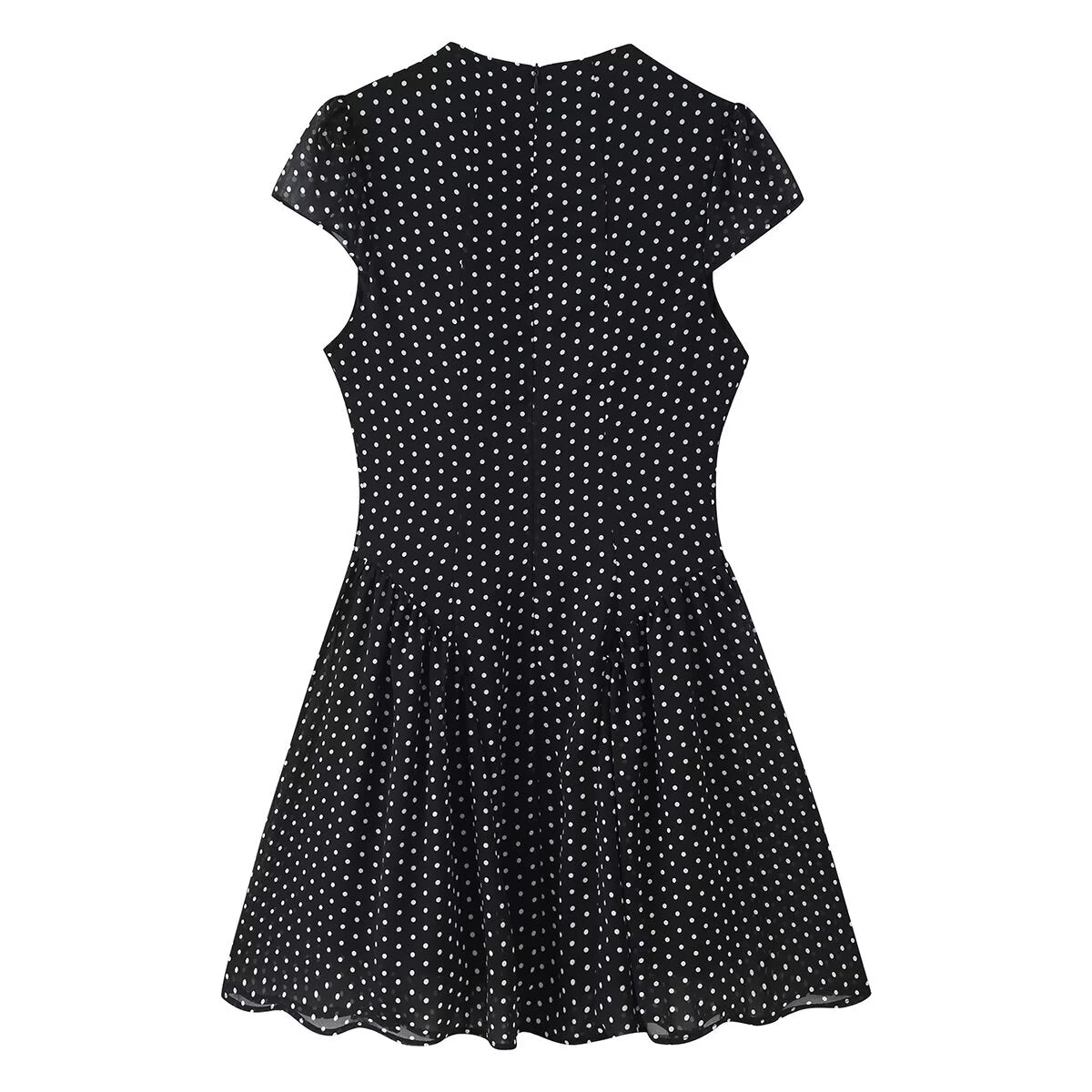 Women's Polka Dot Fitted Mini Dress