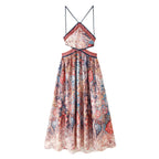 Women's Backless Halter Cutout Mini Dress