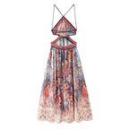 Women's Backless Halter Cutout Mini Dress