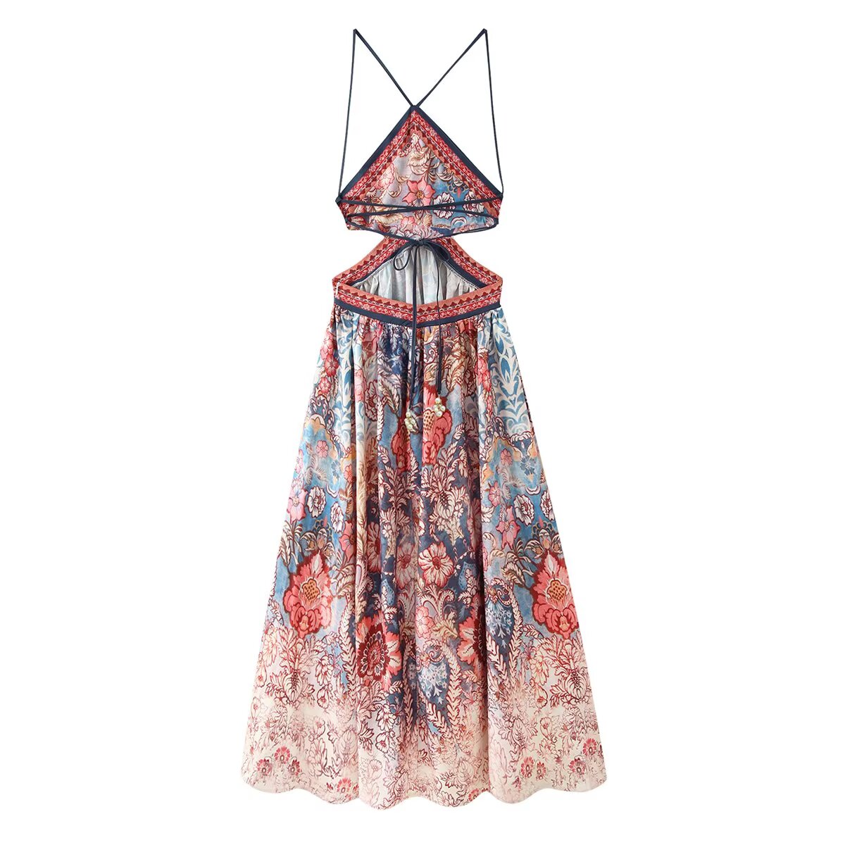 Women's Backless Halter Cutout Mini Dress