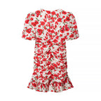 Women's Floral Deep V-Neck Bodycon Mini Dress
