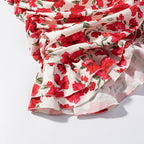 Women's Floral Deep V-Neck Bodycon Mini Dress