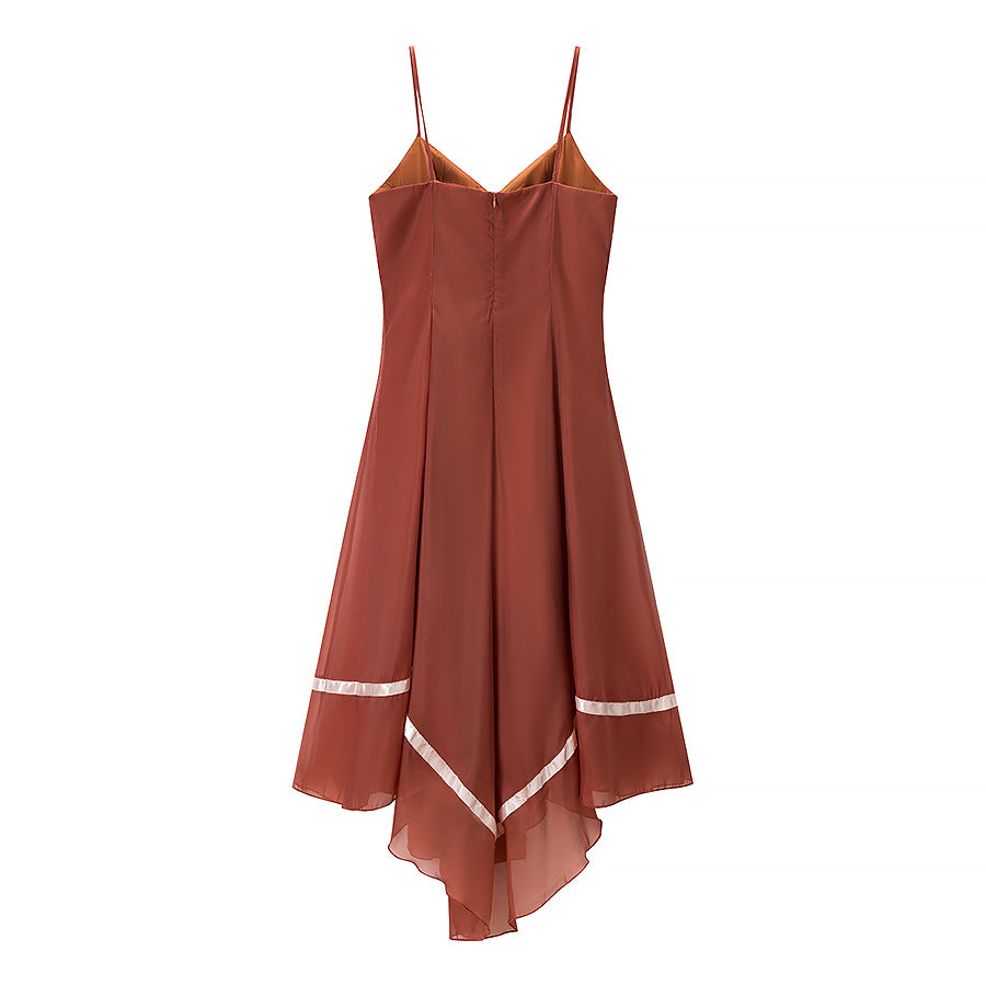 Women's Embroidered V-Neck Midi Dress