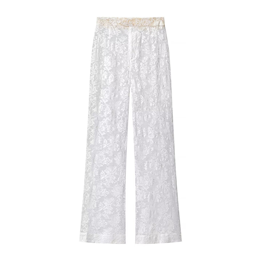 Women's Lace Top & Trousers Set