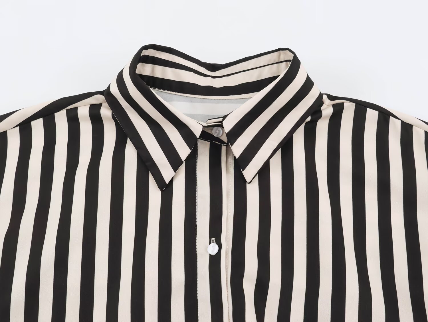 Early Autumn Striped Belted Long Sleeve Shirt