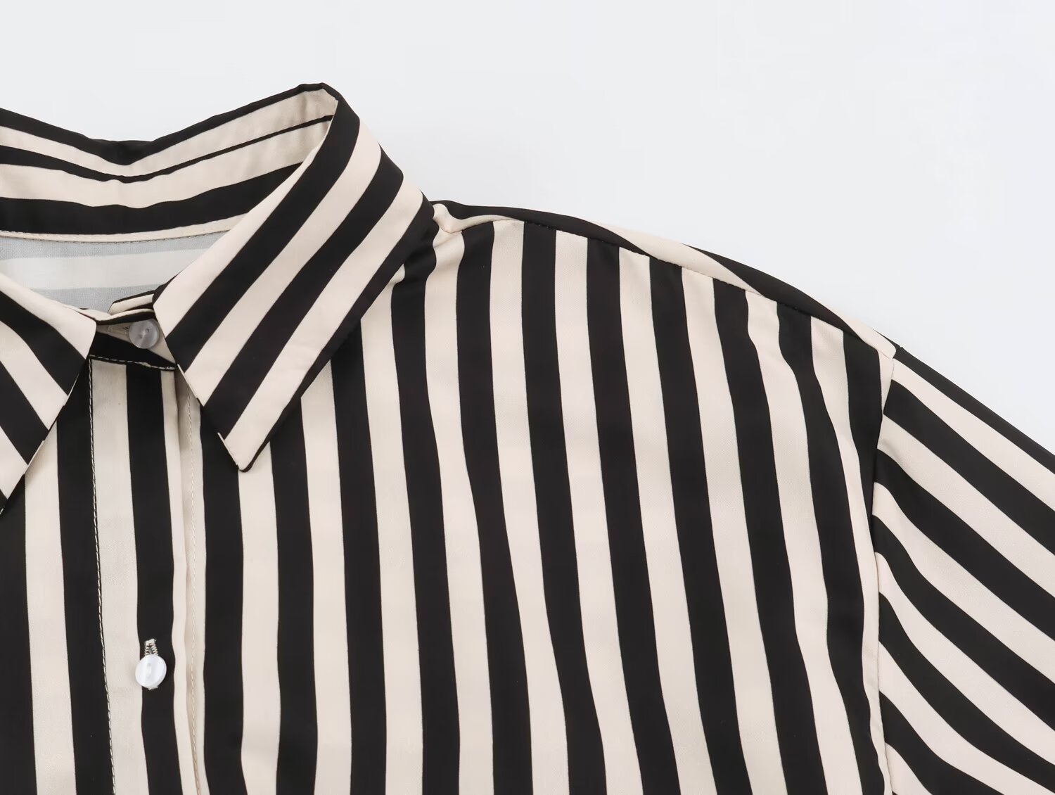 Early Autumn Striped Belted Long Sleeve Shirt