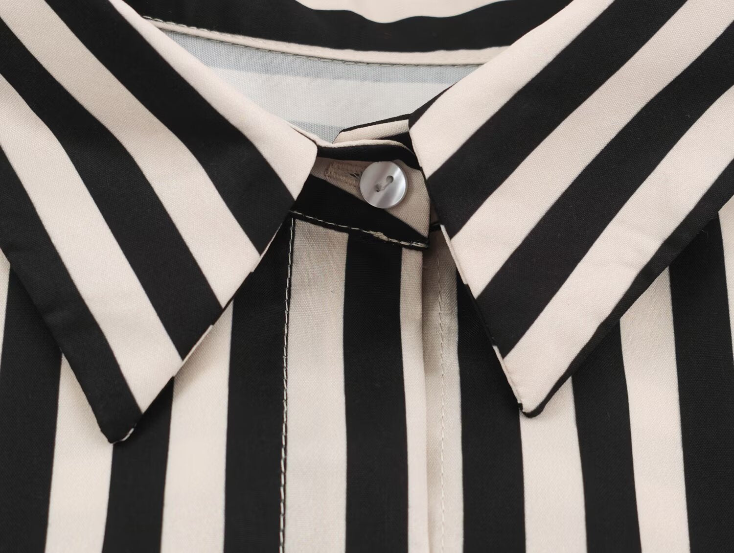 Early Autumn Striped Belted Long Sleeve Shirt