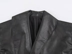 Women's Faux Leather Buckle Coat