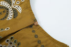 Women's Embroidered Sleeveless Top & Midi Skirt Set