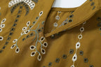 Women's Embroidered Sleeveless Top & Midi Skirt Set